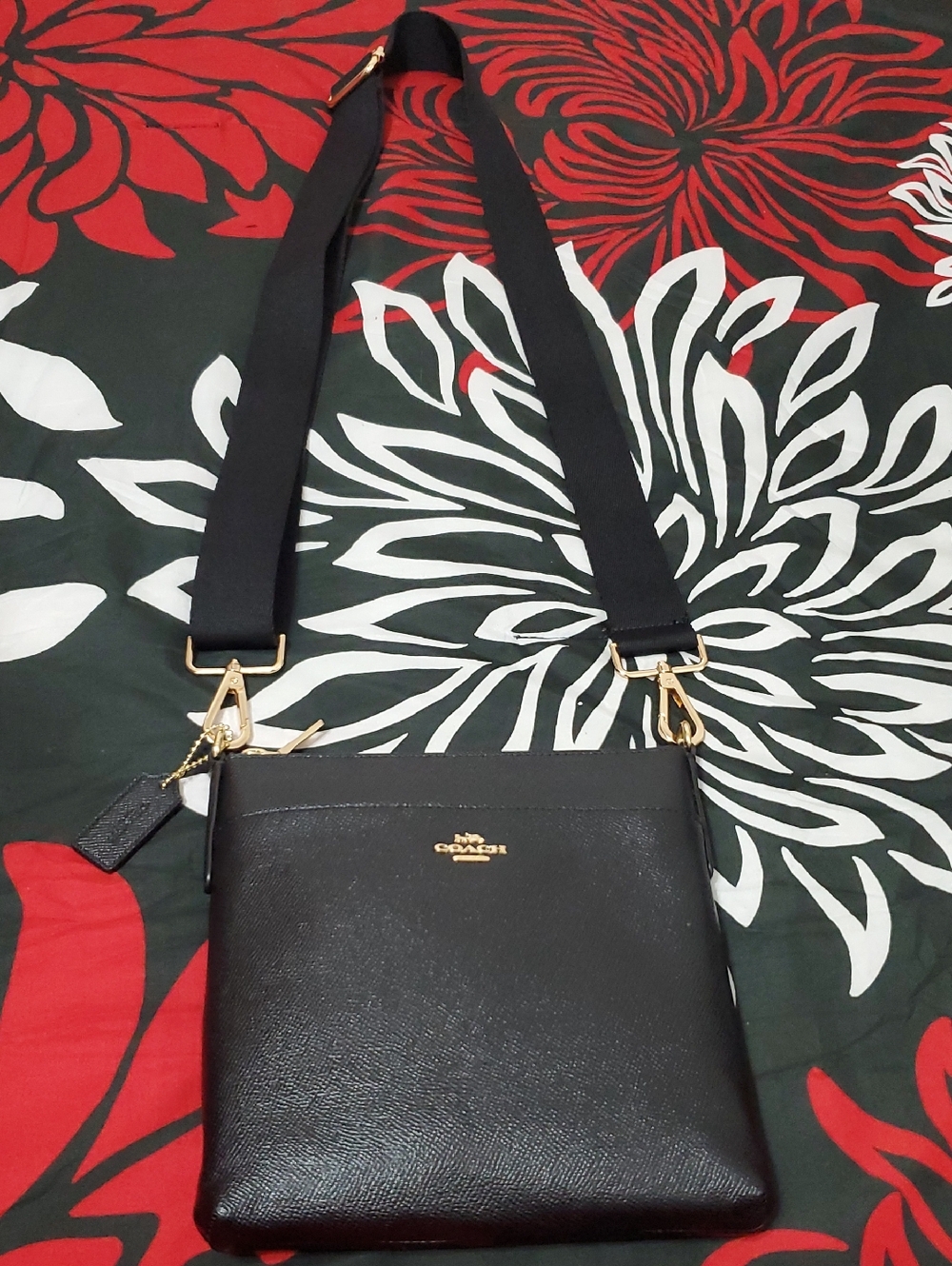 Coach Black Crossgrain Swing Crossbody Bag